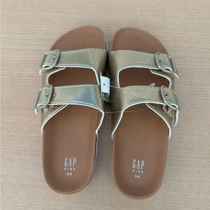NWT Gap Gold Sandals Girls Size 3-4